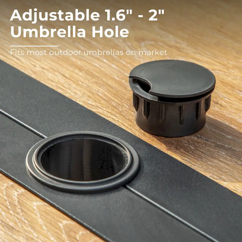 MAISON ARTS 7 Pieces Patio Dining Set with 2 Swivel Garden Chairs with Cushion, 4 Steel Chairs, 1 Rectangle Table