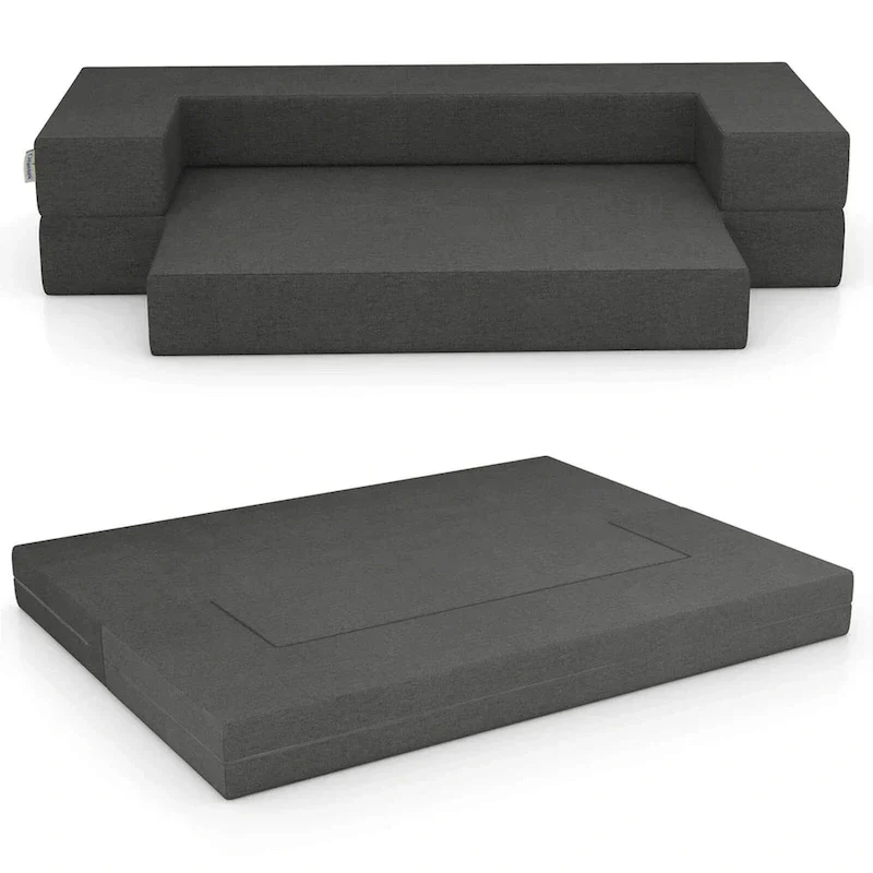 8-Inch Folding Sofa Bed with High-Density Foam & Washable Cover