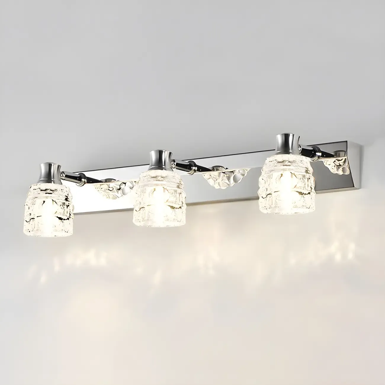 Modern Chrome Crystal Bathroom Vanity Light