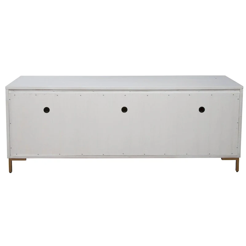 Alpine Furniture Madelyn Wood TV Console in White