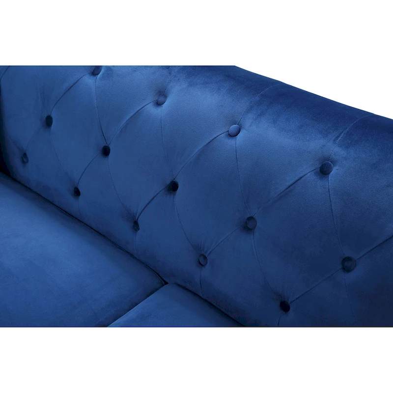 Pompano Velvet Button Tufted Sofa