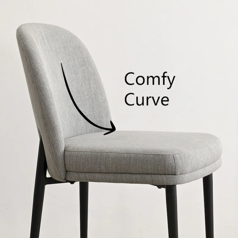 Linen Upholstered Dining Chair(Set of 2)