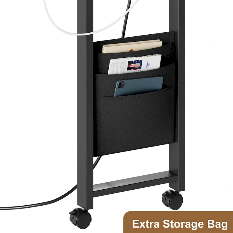 End Table Rotating Sofa Side Table with Charging Station