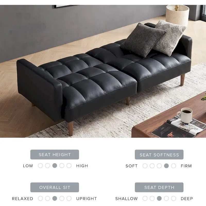 Mopio Aaron Futon Convertible Sofa Sleeper Futon