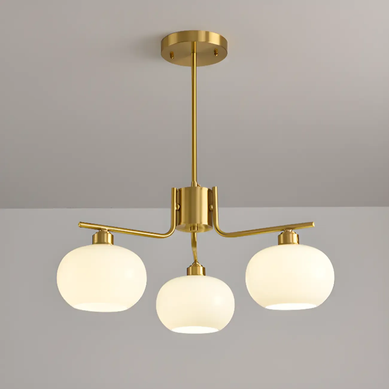 Modern Glass Globe Chandelier Adjustable Hanging Length