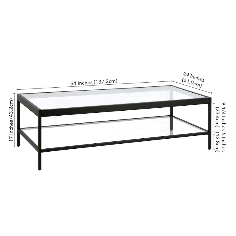 Metal and Glass Coffee Table