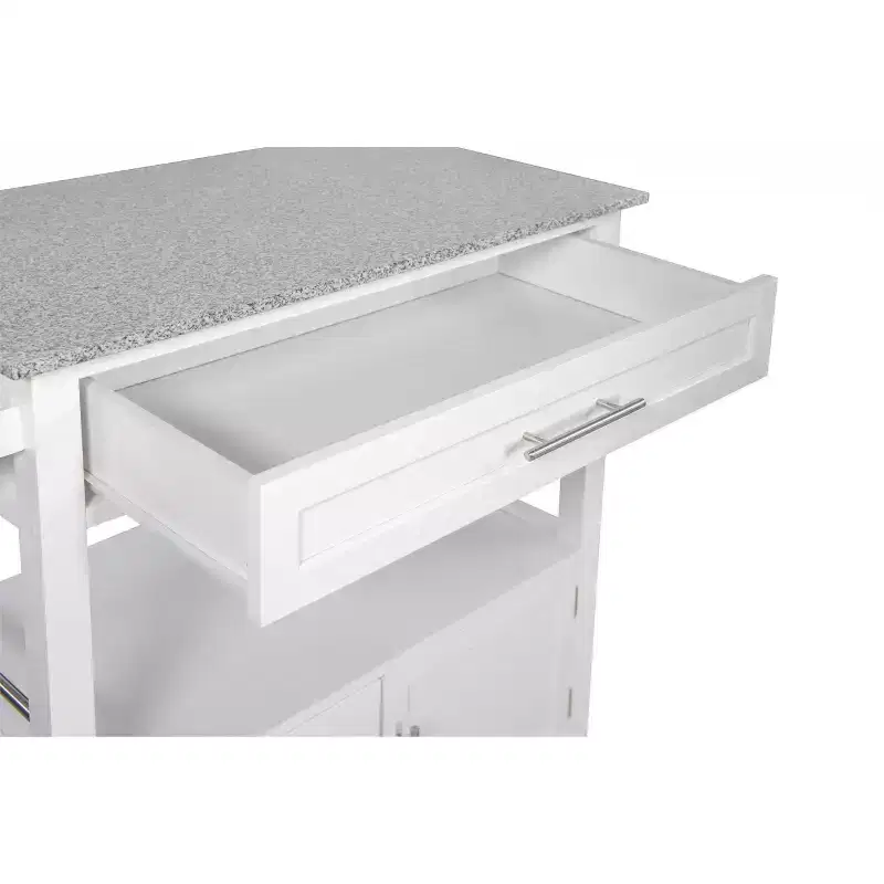 Cameron Kitchen Cart with Granite Top - Linon