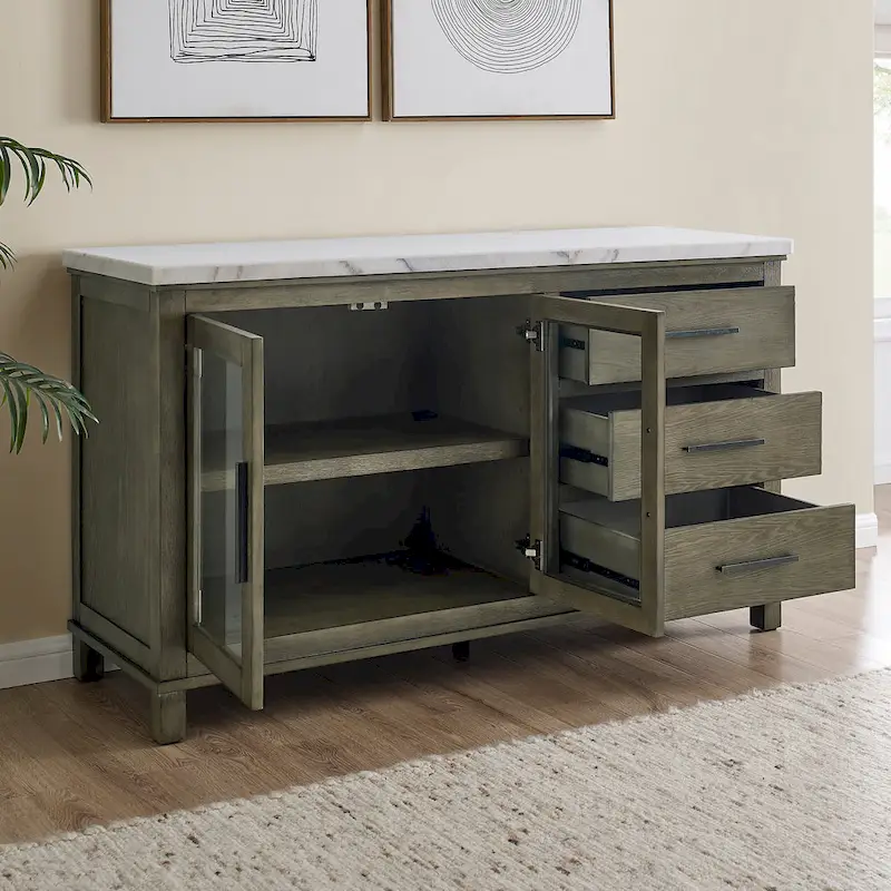 Steve Silver Marble Top Server