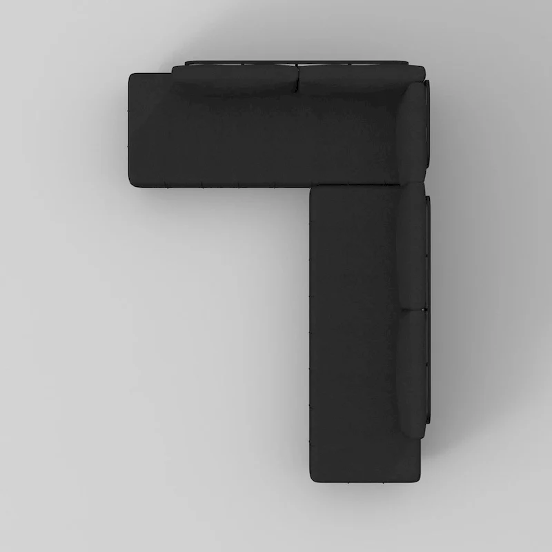 Sagopa Modern Metal Frame with Foam Seat Sectional Sofa