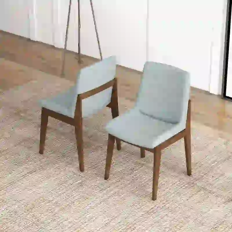 Odessa Mid Century Polyester Blend Dining Chair (Set of 2)