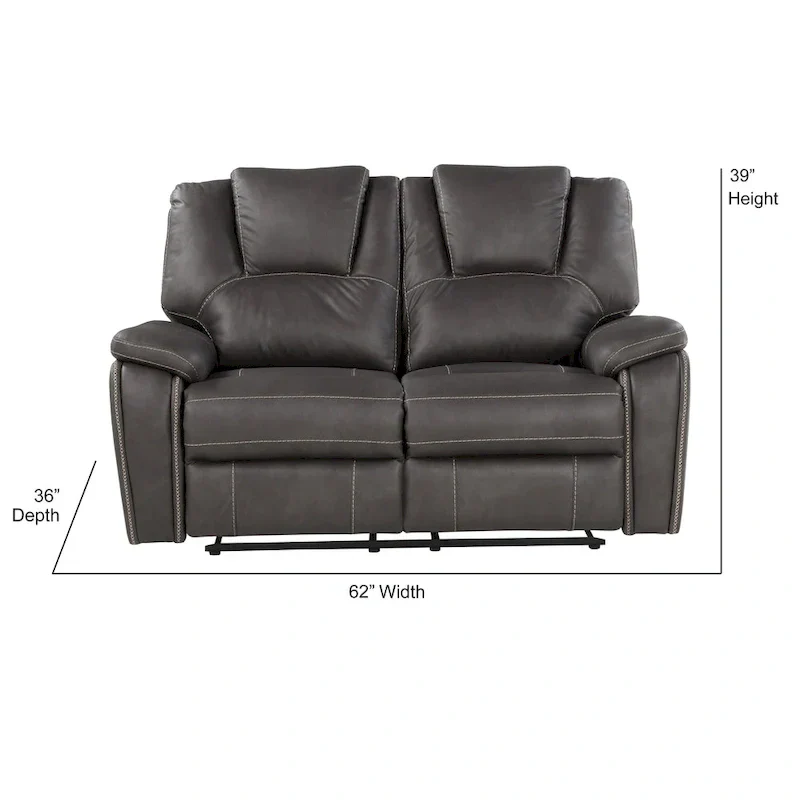 Steve Silver Kameryn Faux Leather Reclining 3-Piece Set