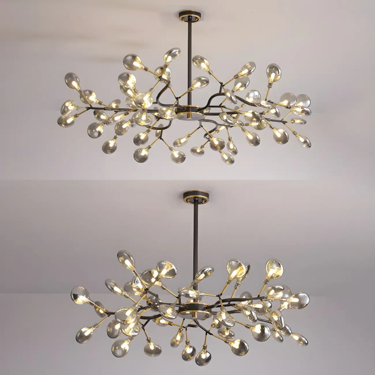 Modern Gold Metal Fireflies Island Pendant Light