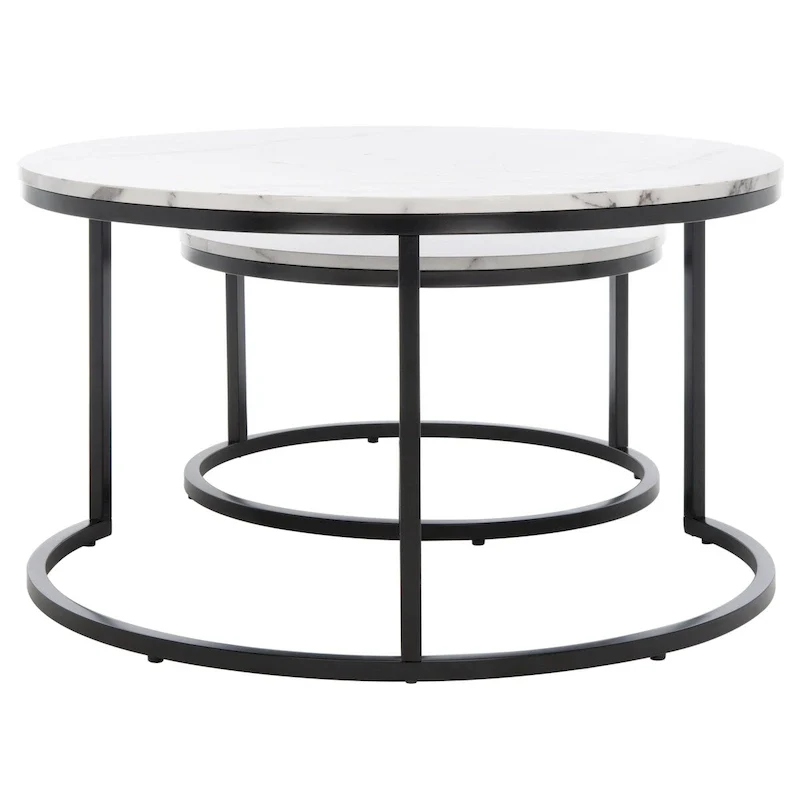 2 Round Nesting Coffee Table - 43 L x 36 D x 18 H - 32Wx32Dx18H