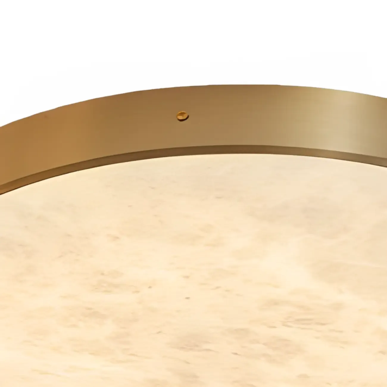 Gold Stone Circle LED Flush Mount Ceiling Light