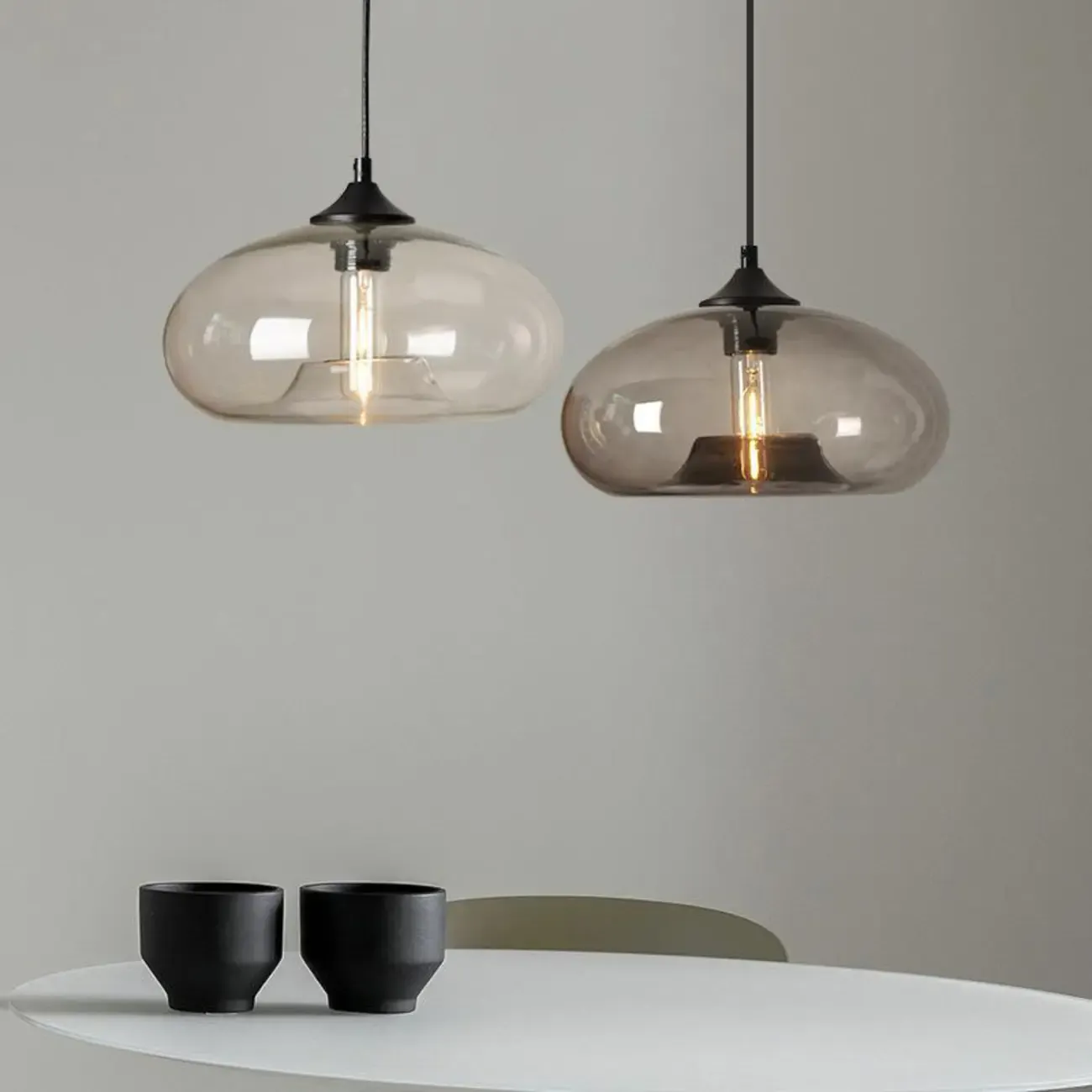 Modern Glass Hanging Pendant Light for Kitchen island