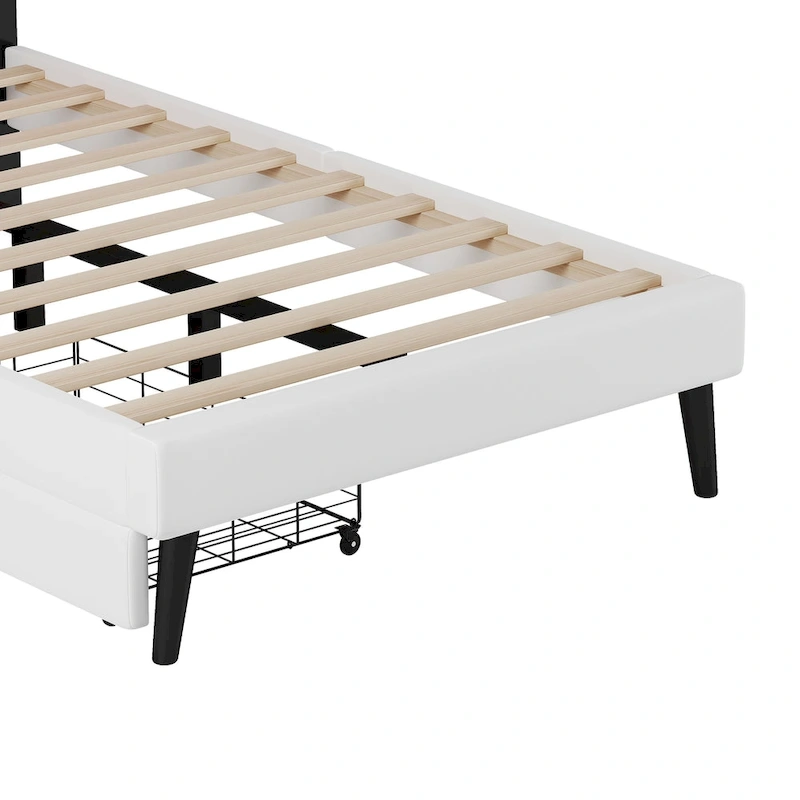 Upholstered Princess Bed with Crown Headboard & Drawers