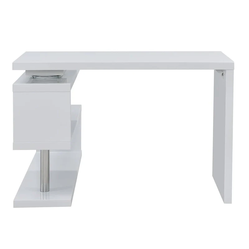 SEI Furniture Ballintoy Rotating Desk with Shelving