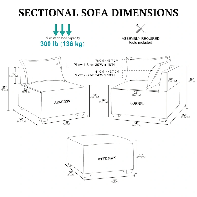 INK+IVY Molly Modular Sectional Sofa Collection