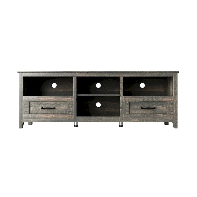70 Inch Length TV Stand with 2 Drawers and 4 Storage Compartment