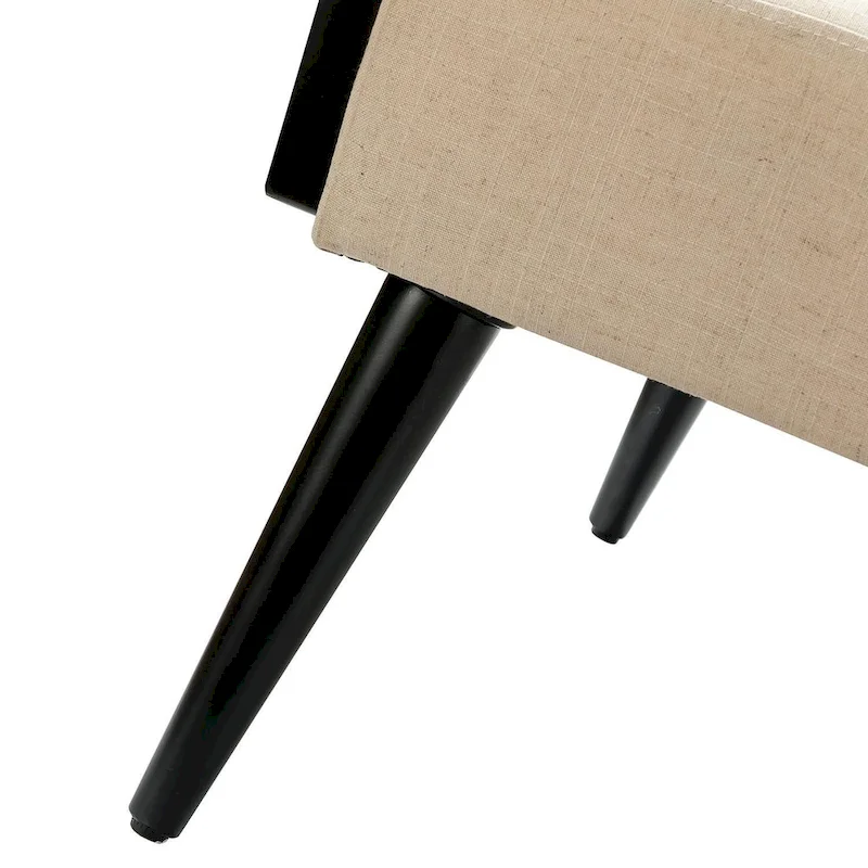 Carmina Modern Bohemian Upholstered Accent Armchair with Wood Legs Set of 2 by HULALA HOME