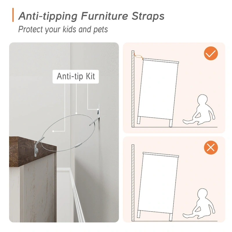 WAMPAT Farmhouse 3PCS Bedroom Set, 59