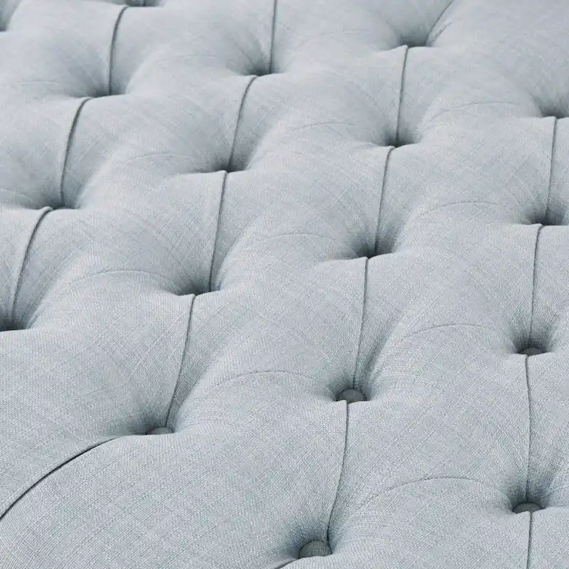 Madision Park Chase Surfboard Tufted Upholstered Ottoman with Solid Wood