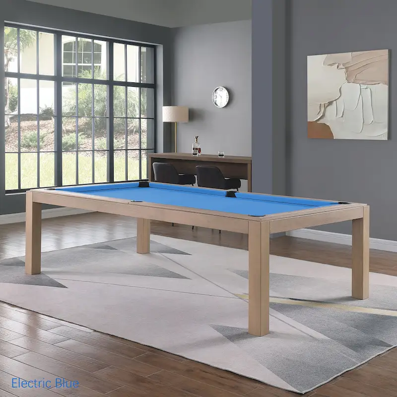 Olivia 8ft Driftwood Ash Billiard Slate Pool Table with Dining Top