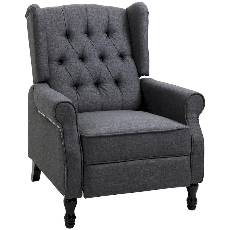Grey Modern 26 Tufted Recliner Chair