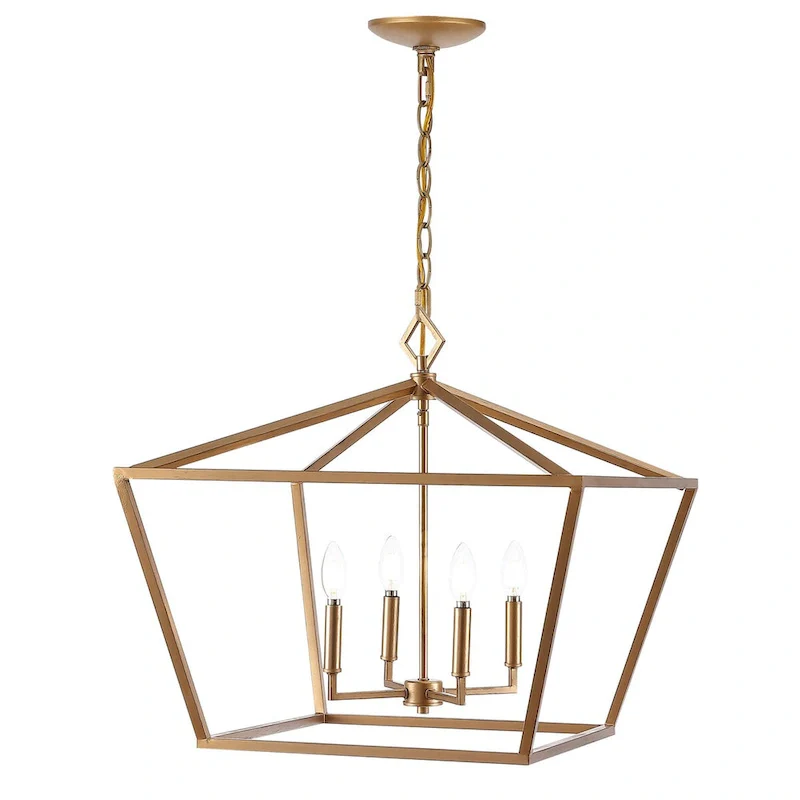 Floyd 4-Light Adjustable Iron Rustic Glam LED Pendant, by JONATHAN Y