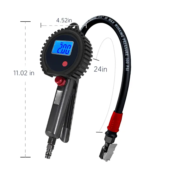 SEAPENG BW-L03C Rechargeable Tire Inflator Gauge, 5-230 PSI