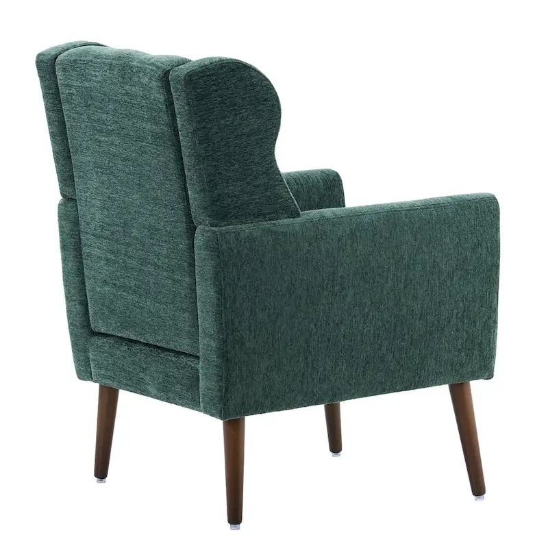 Chenille Fabric Accent Chair with Arm