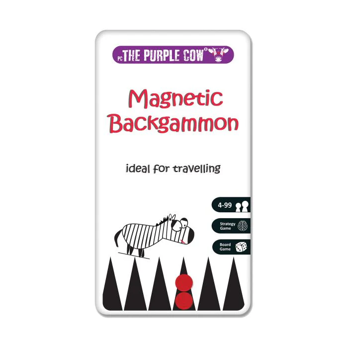 The Purple Cow Magnetic Backgammon 10.2x1x18.5cm