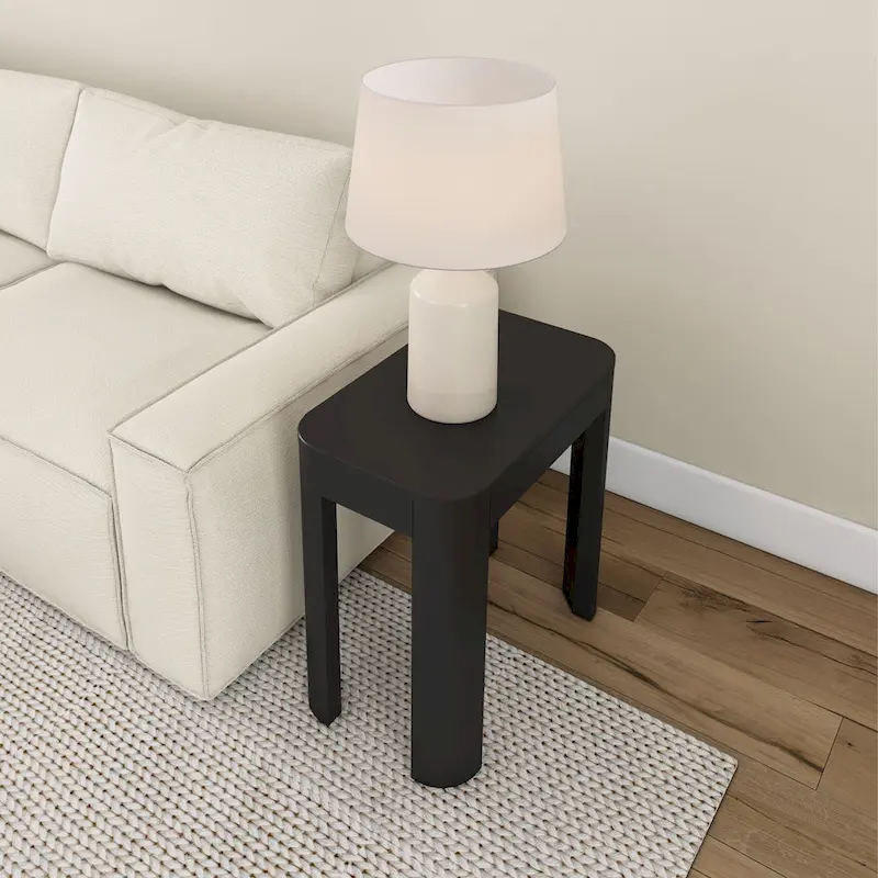 Plank and Beam Contour Rectangular Side Table - 25