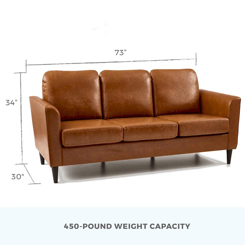 Brookside Clara 73  Upholstered Curved Arm Sofa