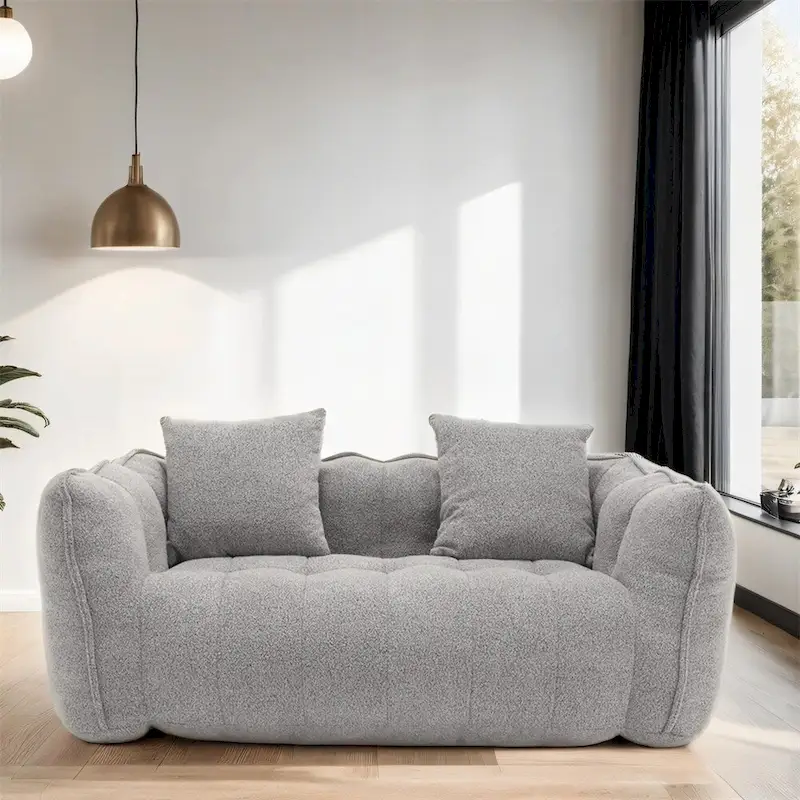 Modern Chenille Recliner Sofa with High Resilience Foam