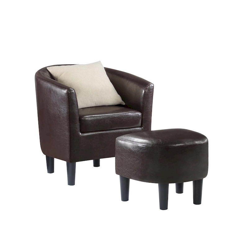 Convenience Concepts Take a Seat Churchill Accent Chair with Ottoman