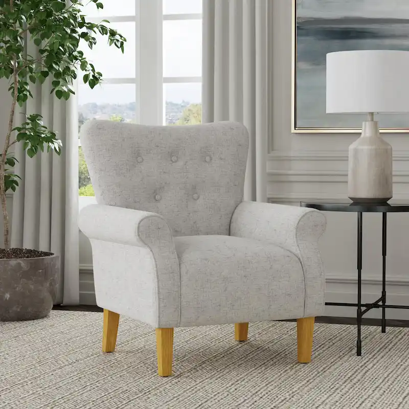 HomePop Rolled Arm Accent Chair