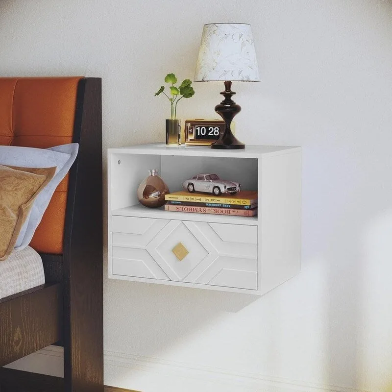 Floating Nightstand with Drawer