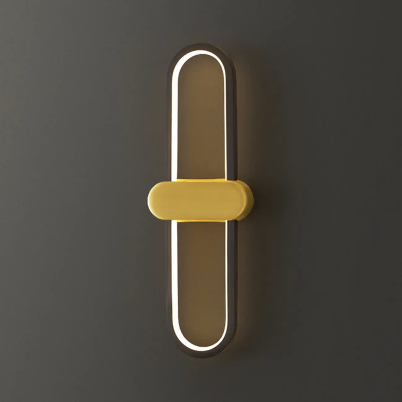 Modern Oval Wall Vanity Light with Silica Gel Shade