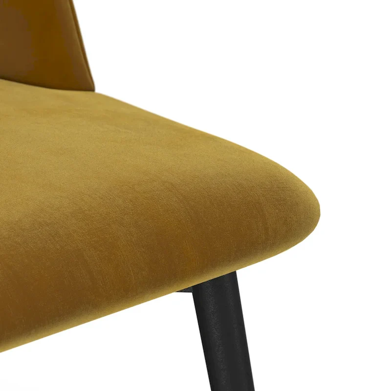 Velvet Side Chair Black Legs (Set of 2)