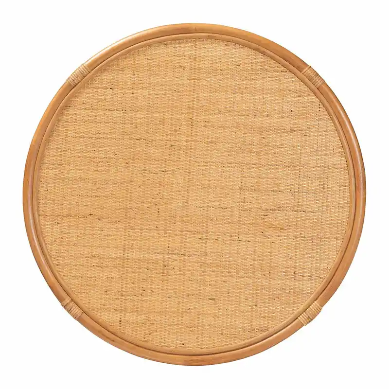 bali & pari Louis Modern Bohemian Natural Brown Rattan Coffee Table