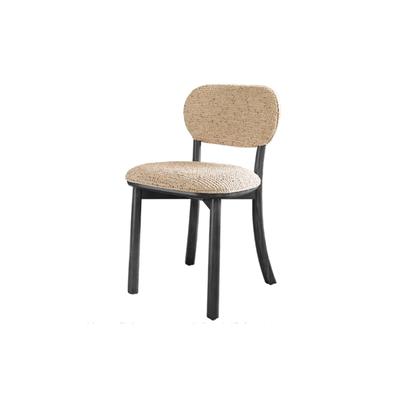 Modern Armless Upholstered Solid Wood Dining Chair