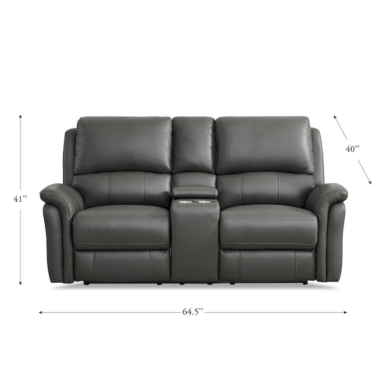 Hydeline Erindale Zero Gravity Power Recline and Headrest Top Grain Leather Sofa, Loveseat and Recliner