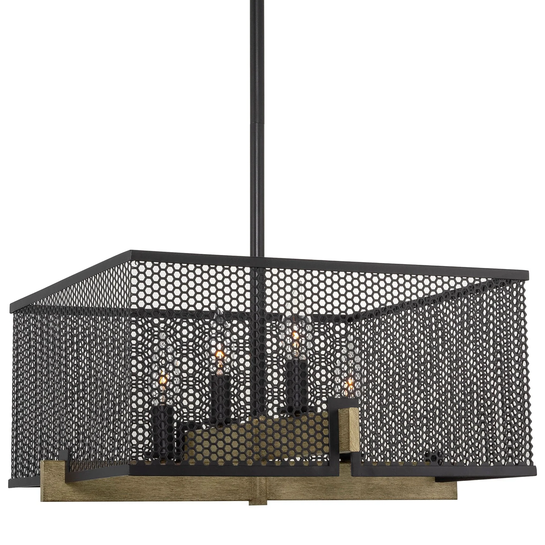Channing 28 Modern 4-Light Industrial Farmhouse Pendant Light Chandelier