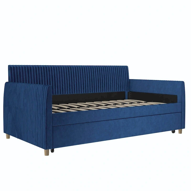 Mr. Kate Daphne Upholstered Twin Daybed with Roll Out Trundle