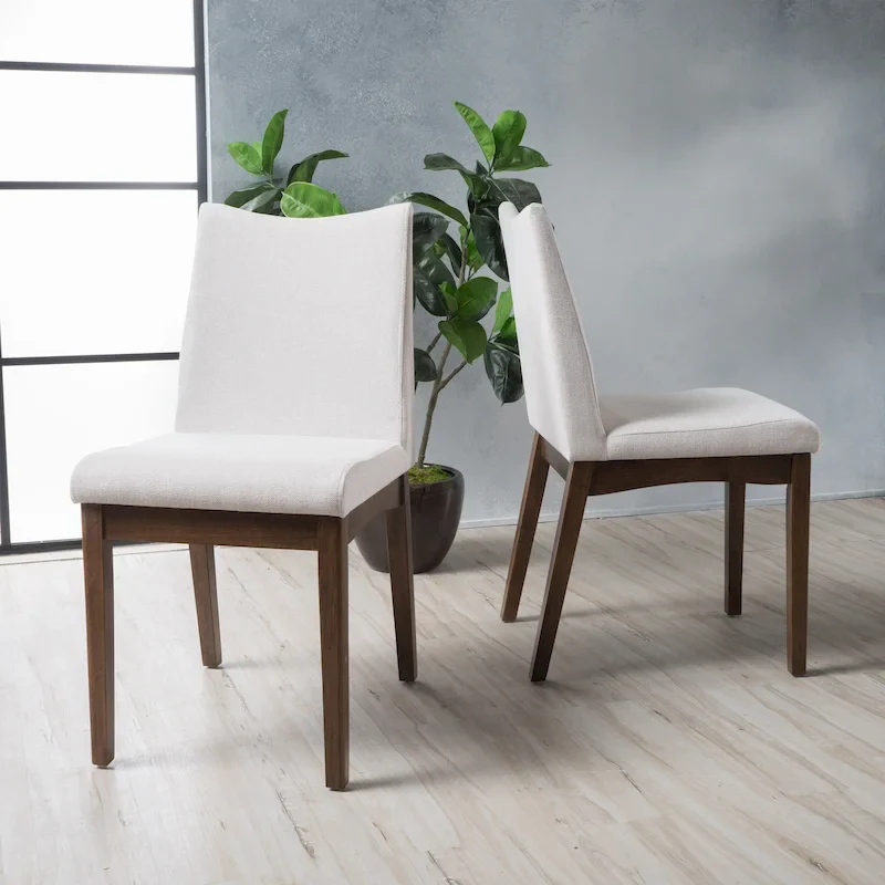Mid-Century Fabric Dining Chair (Set of 2)