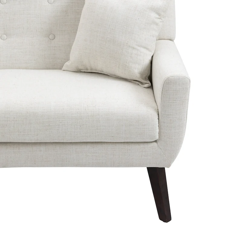 Linen Modern Tufted Loveseat Upholstered Sofa