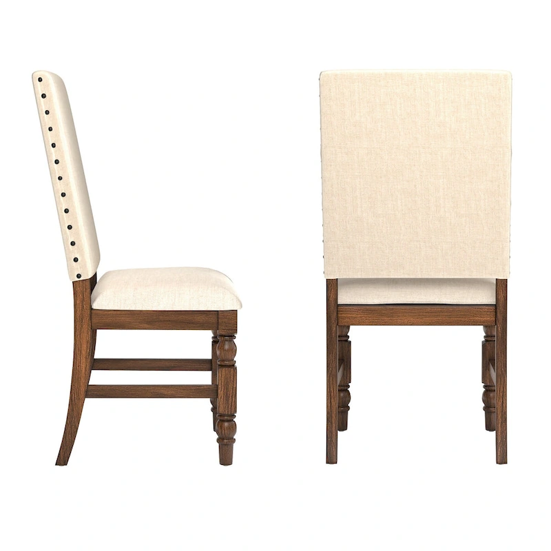 Lubeck Nailhead Upholstered Dining Chairs (Set of 2)