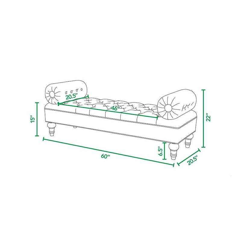 Lewis Bolster Arm Entryway Bench