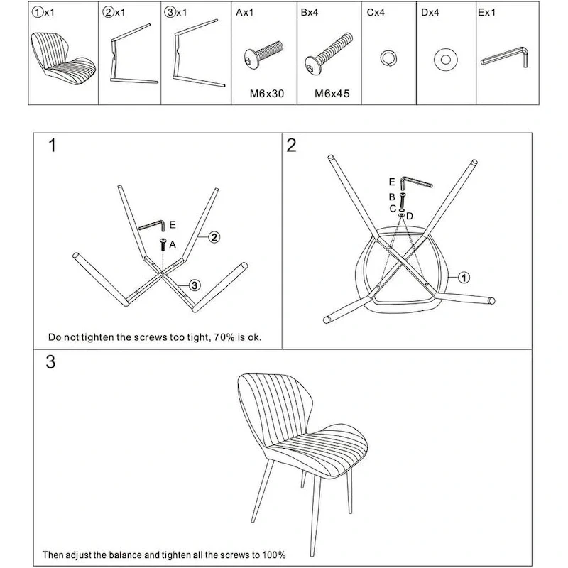 Modern Upholstered Dining Chairs with Metal Legs, Set of 2, Brown